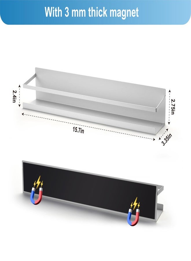 VANPET Metal Magnetic Book Shelf for Whiteboard, Metal Magnetic Bookshelf, Book Display Shelf for Teacher Kids Classroom Office (White) - Image 3